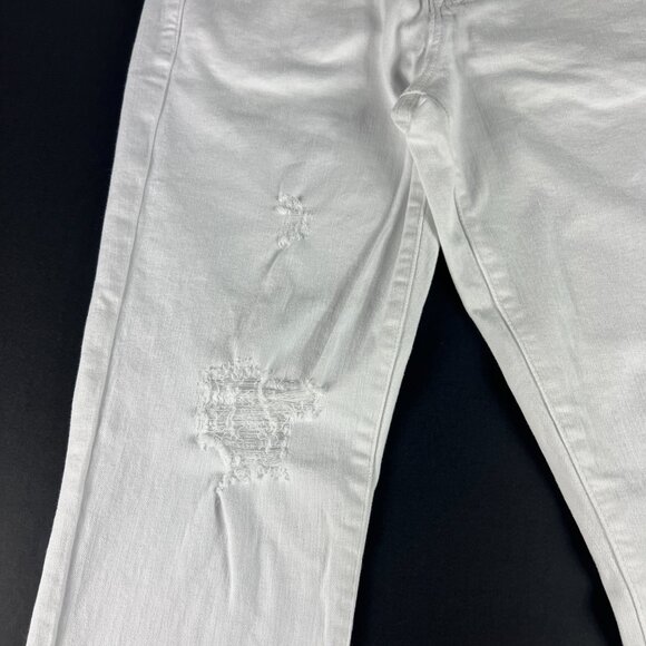 Hudson Jeans Women's 28x26* Natalie Mid Rise Slim Boyfriend White Denim Tag 25 - Picture 4 of 16